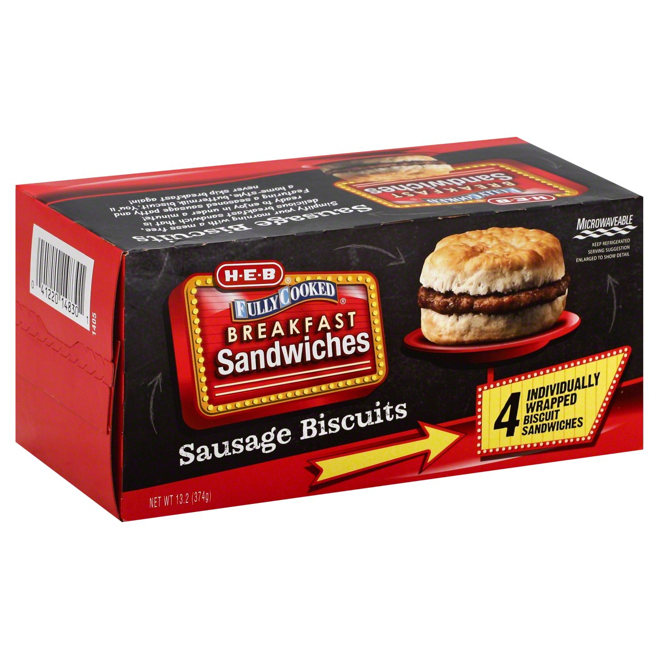 HEB Fully Cooked Jumbo Sausage & Biscuits Shop Sandwiches at HEB
