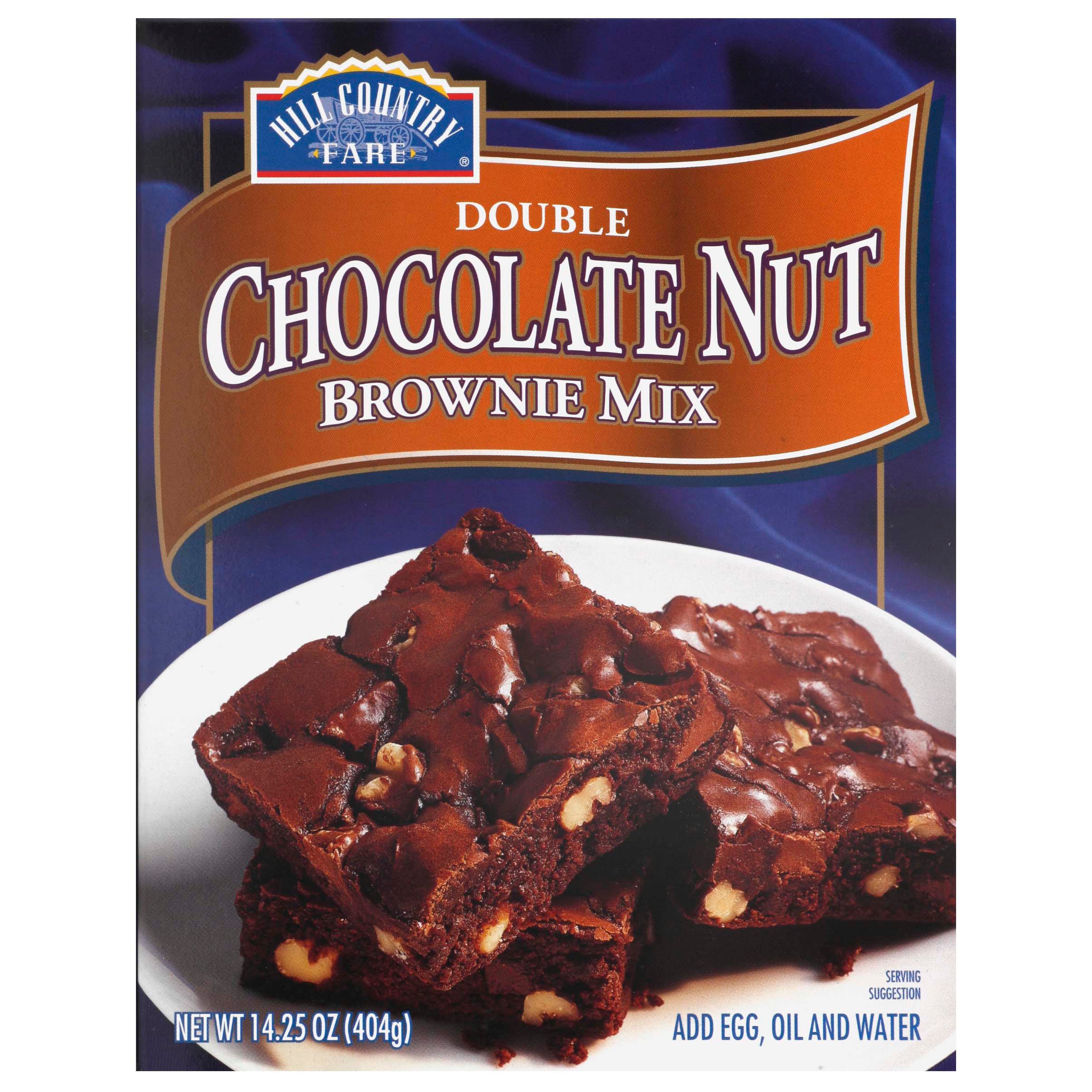 Hill Country Fare Double Chocolate Nut Brownie Mix - Shop Baking Mixes at  H-E-B