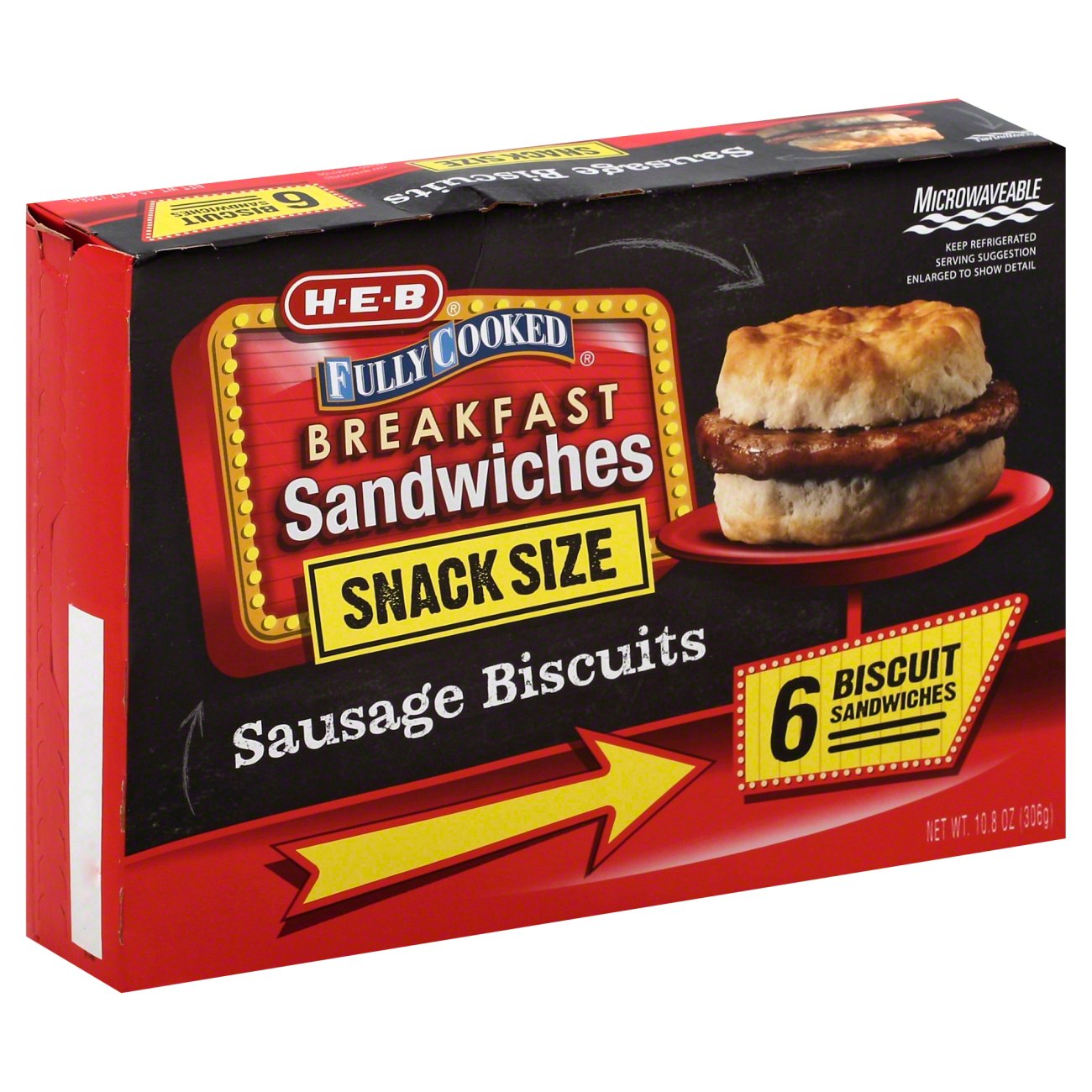 HEB Fully Cooked Sausage & Biscuits Shop Sandwiches at HEB