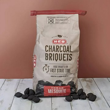H-E-B Texas Mesquite Charcoal Briquets, 16 lb