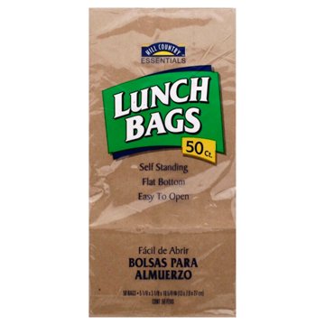Hill Country Essentials Paper Lunch Bags, 50 ct