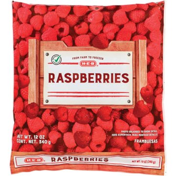 H-E-B Frozen Raspberries, 12 oz