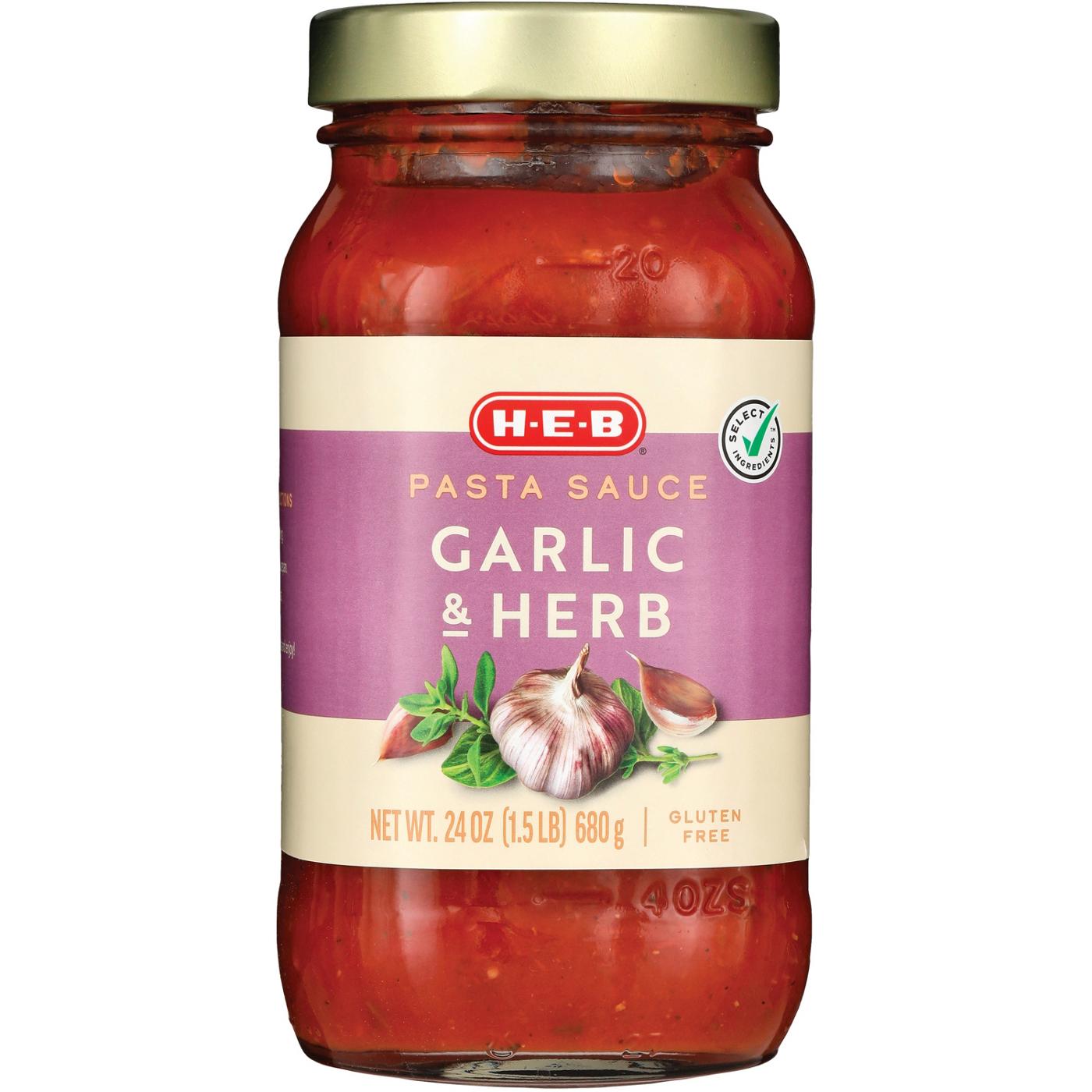 H-E-B Garlic & Herb Pasta Sauce; image 1 of 2