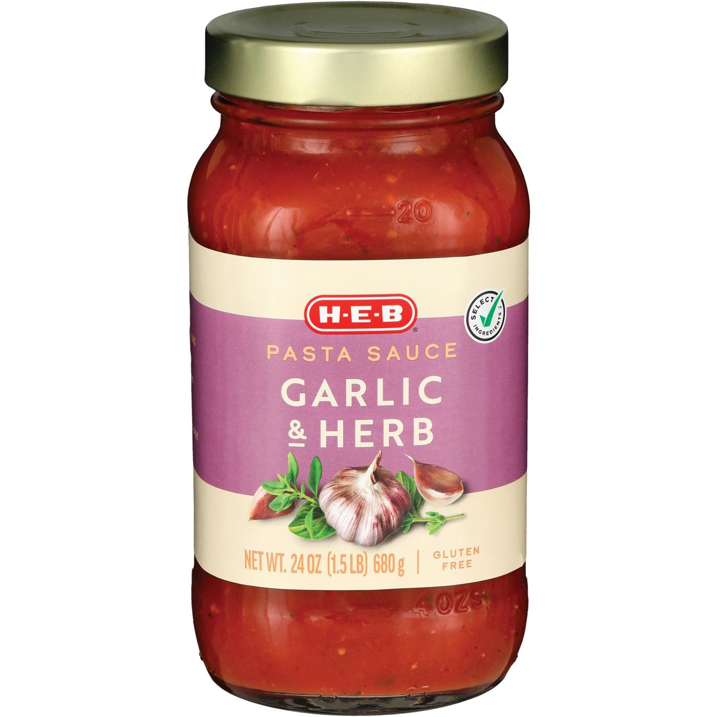 H-E-B Garlic & Herb Pasta Sauce; image 2 of 2