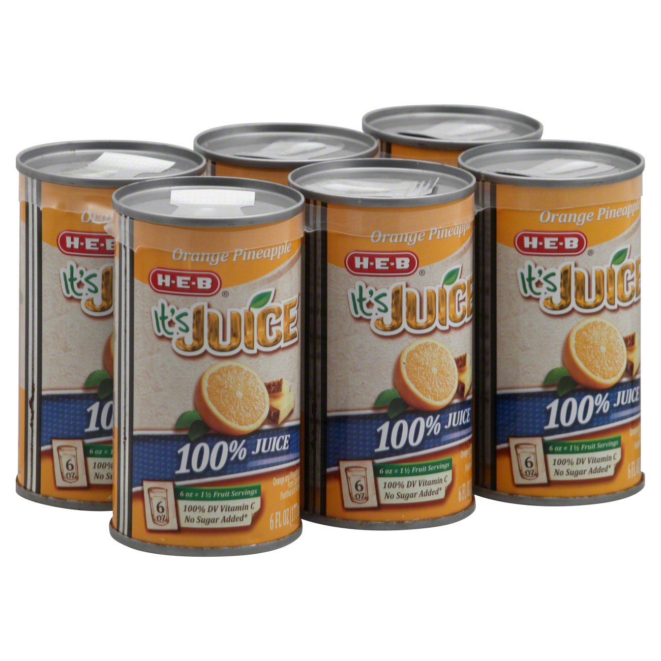 HEB It's Juice 100 Orange Pineapple Juice 6 PK Shop Juice at HEB