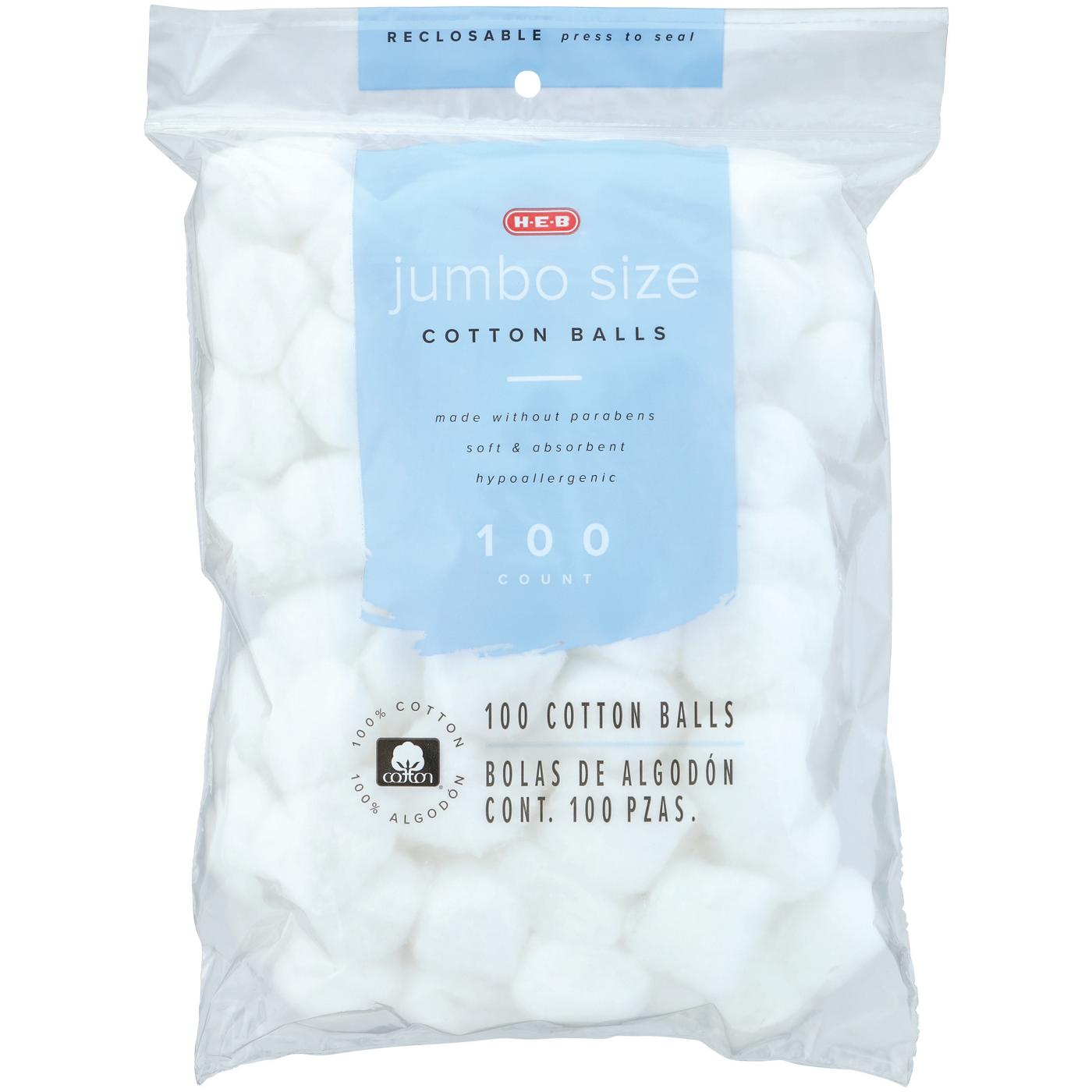 H-E-B Jumbo Size Cotton Balls; image 1 of 2