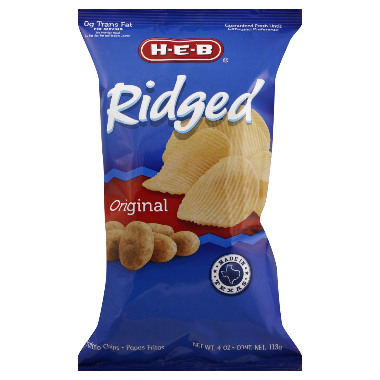 HEB Ridged Original Potato Chips Shop Snacks & Candy at HEB