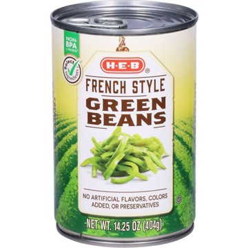 H-E-B French Style Green Beans, 14.25 oz