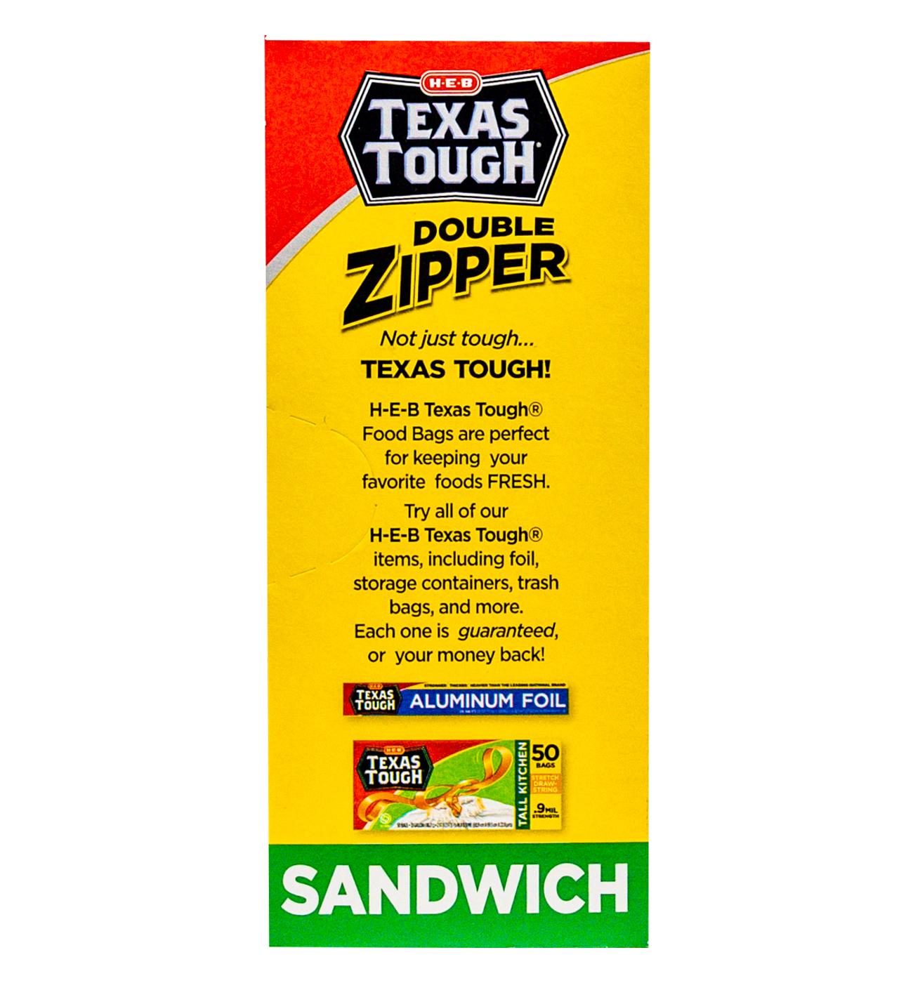 H-E-B Texas Tough Double Zipper Sandwich Bags; image 3 of 6