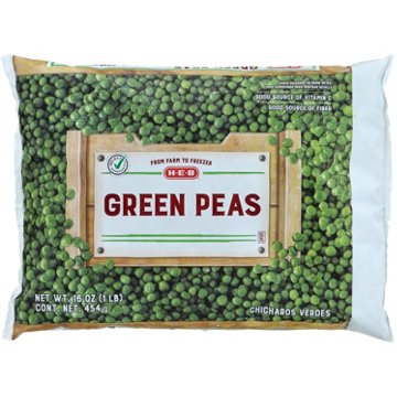 H-E-B Frozen Green Peas, 16 oz