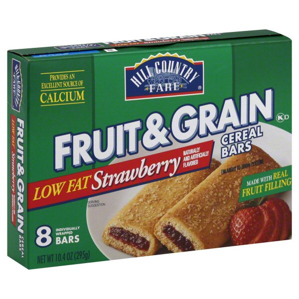 Hill Country Fare Fruit And Grain Low Fat Strawberry Cereal Bars Shop