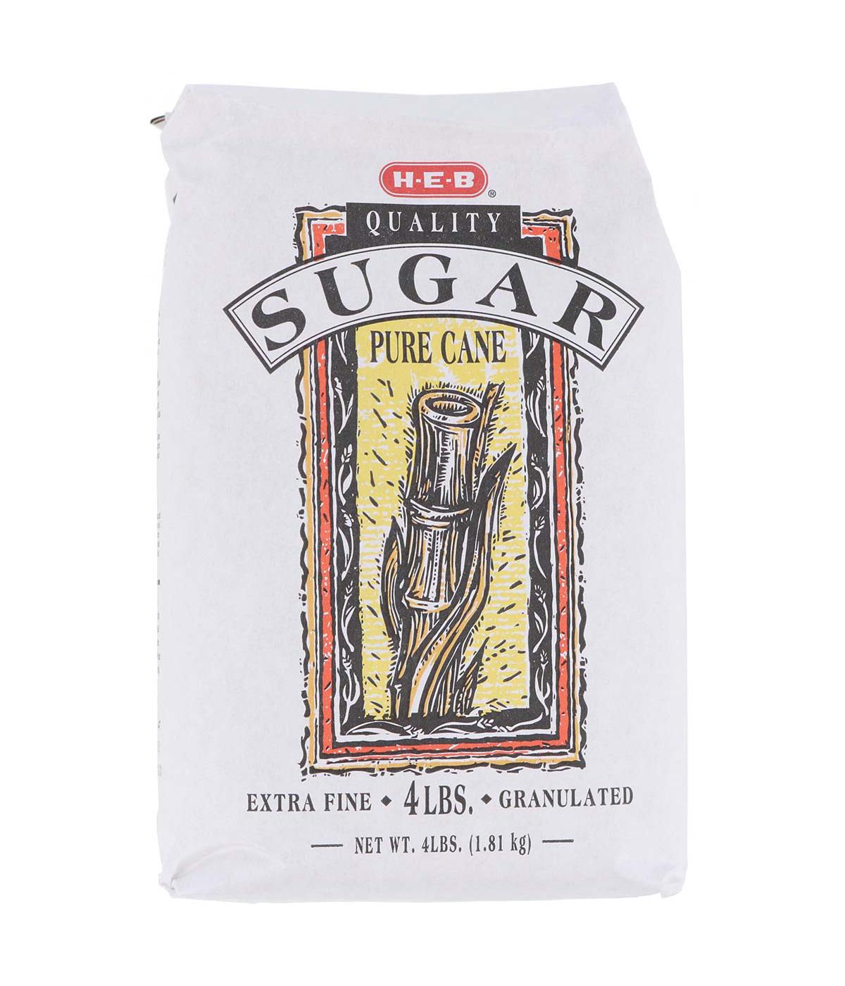 H-E-B Pure Cane Extra Fine Granulated Sugar; image 1 of 4