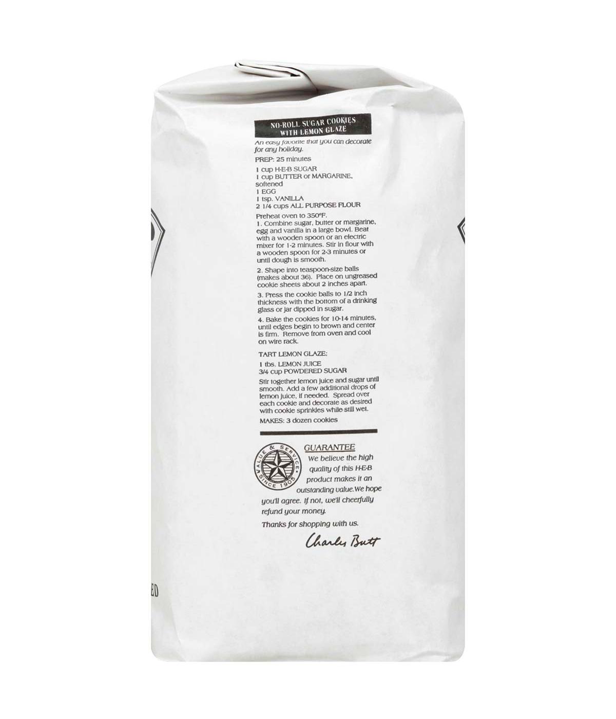 H-E-B Pure Cane Extra Fine Granulated Sugar; image 2 of 4