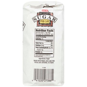 H-E-B Pure Cane Extra Fine Granulated Sugar, 4 lbs