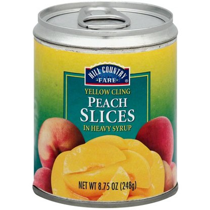 Hill Country Fare Sliced Yellow Cling Peaches, 8.25 oz | Joe V's