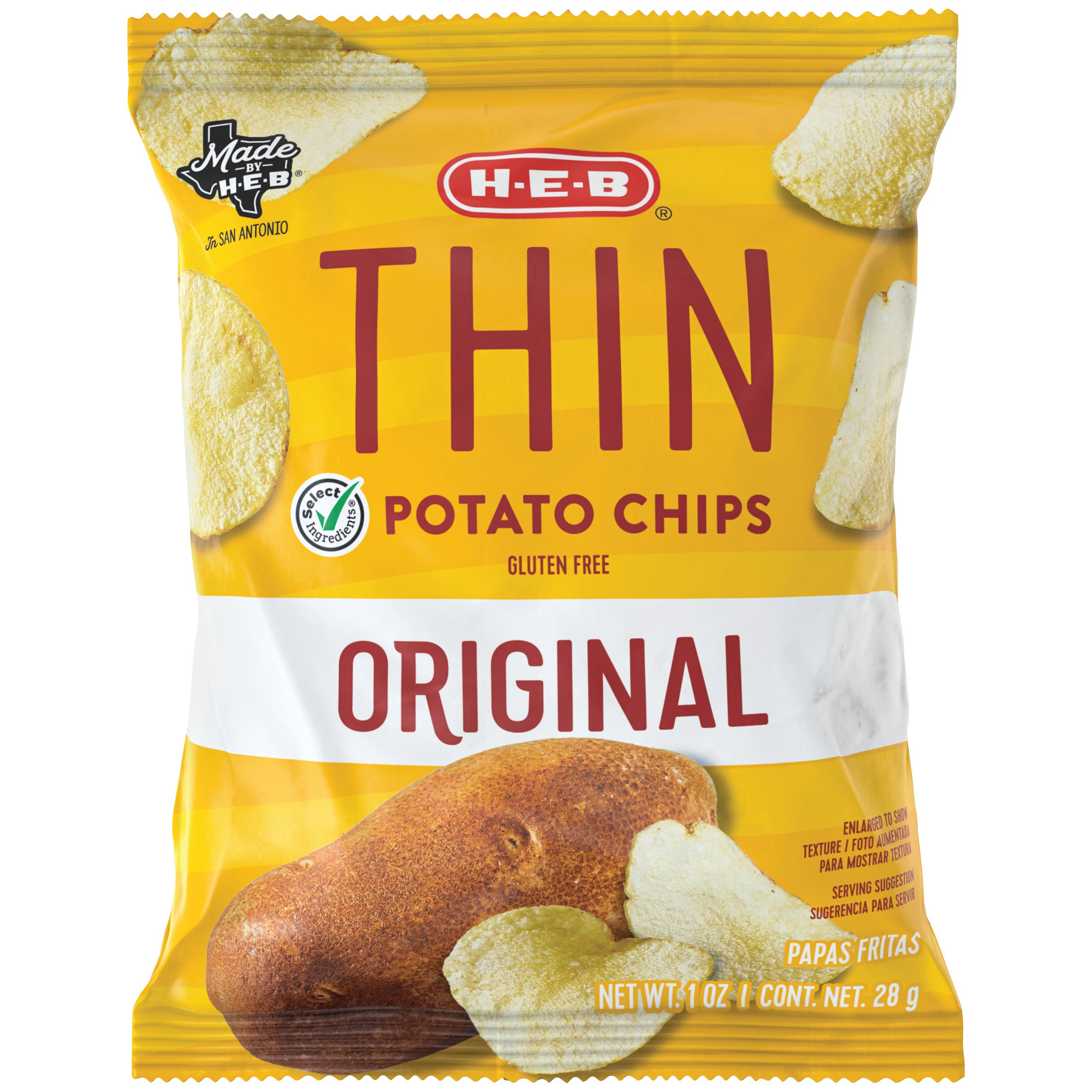 H-E-B Select Ingredients Thin Potato Chips - Shop Chips At H-E-B