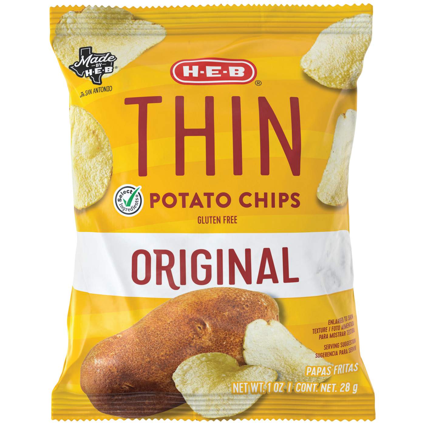 H-E-B Original Thin Potato Chips; image 1 of 2