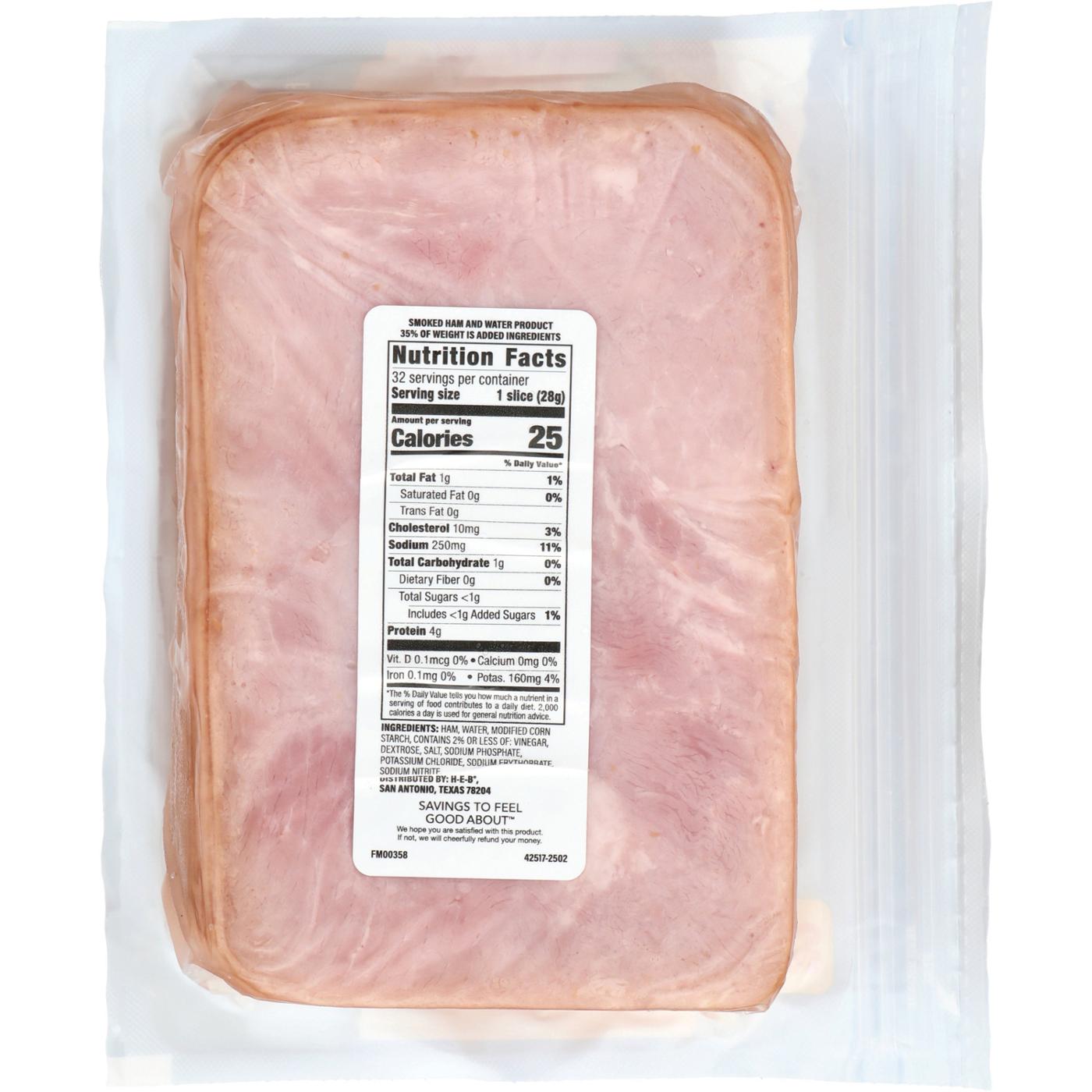 Hill Country Fare Smoked Ham Lunch Meat - Value Pack; image 2 of 2