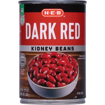 H-E-B Dark Red Kidney Beans, 15.5 oz