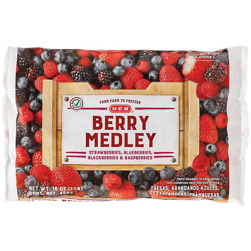 H E B No Sugar Added Berry Medley Shop Berries Cherries At H E B