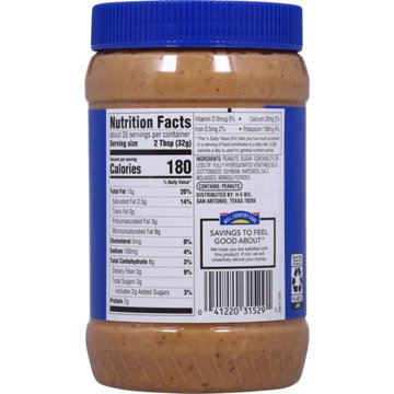 Hill Country Fare Crunchy Peanut Butter, 40 oz