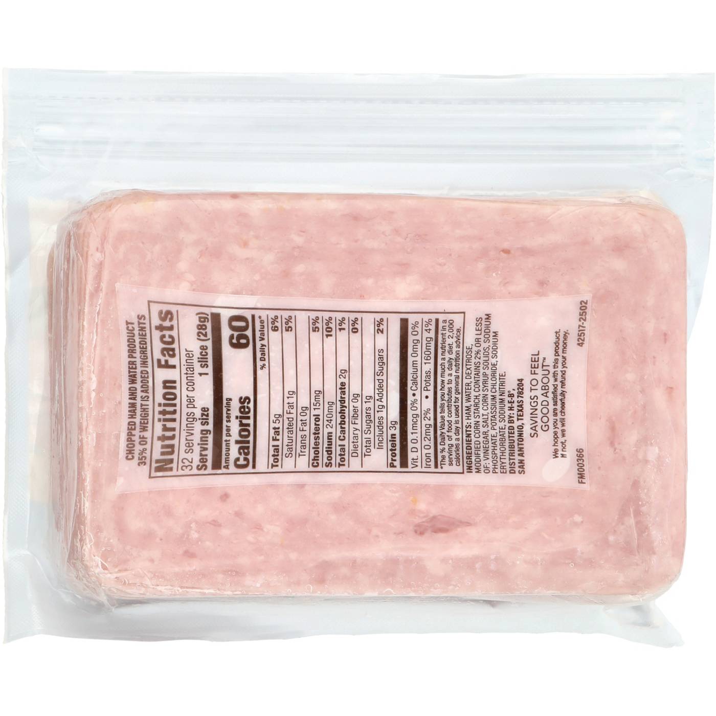 Hill Country Fare Chopped Ham Lunch Meat - Value Pack; image 2 of 2