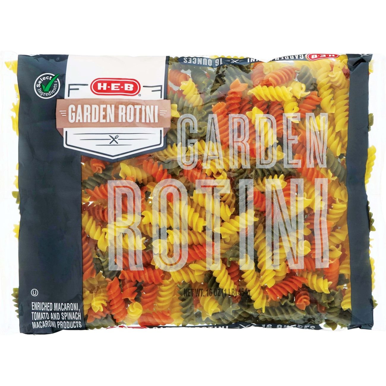 HEB Select Ingredients Garden Rotini Shop Pasta at HEB