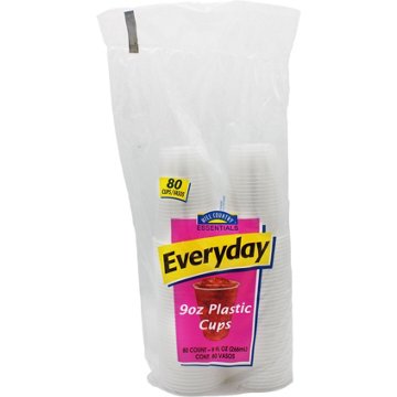 Hill Country Fare Everyday 9 oz Plastic Cups, 80 ct