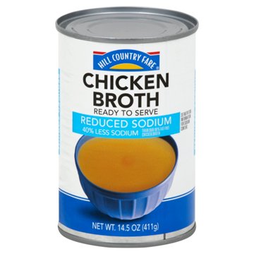 Hill Country Fare Reduced Sodium  Chicken Broth, 14.5 oz