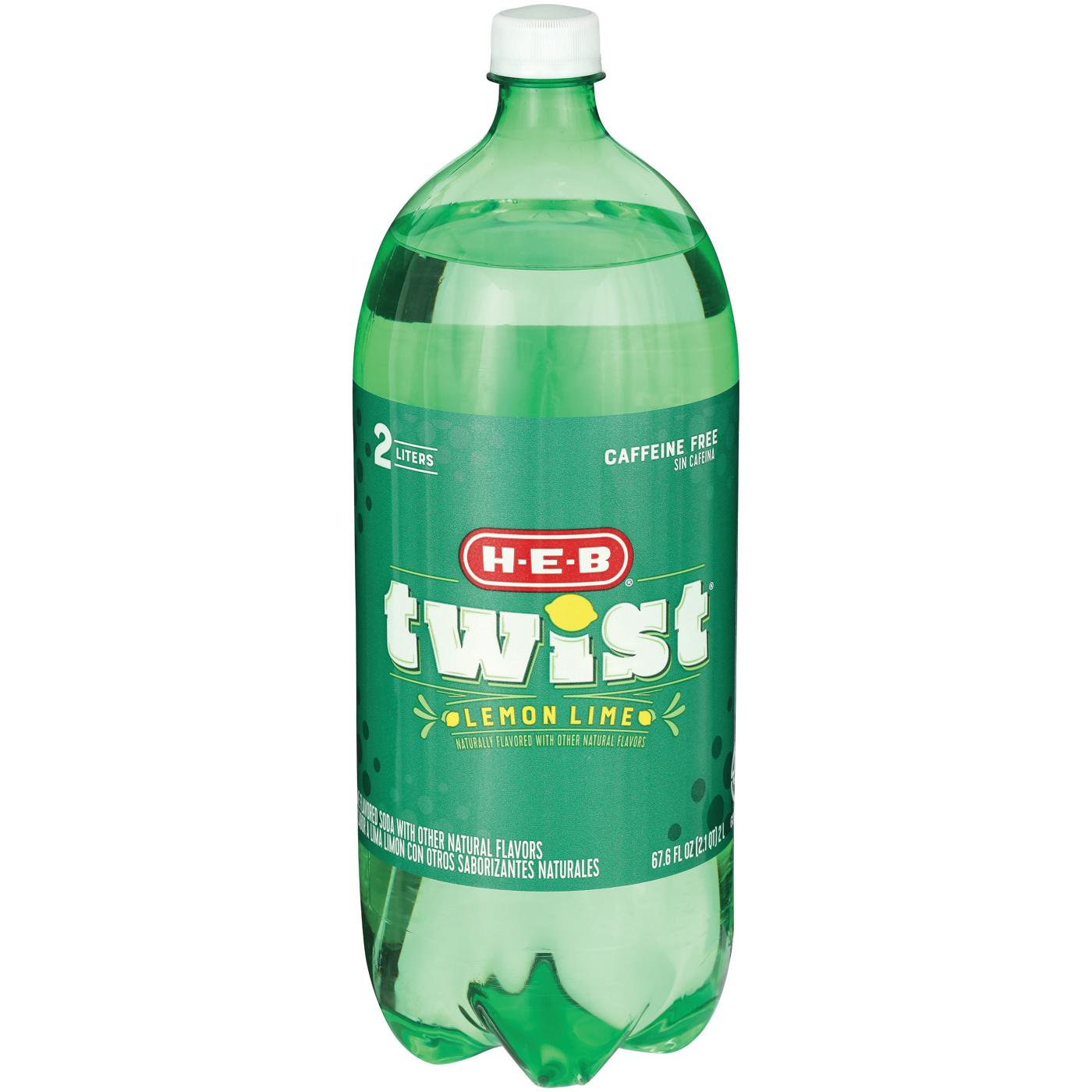 H-E-B Twist Lemon Lime Soda; image 1 of 2