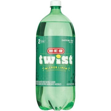 H-E-B Twist Lemon Lime Soda, 2 L
