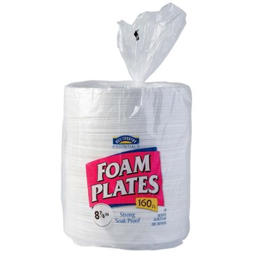 Hill Country Essentials Everyday 8.8 in Foam Plates, 160 ct