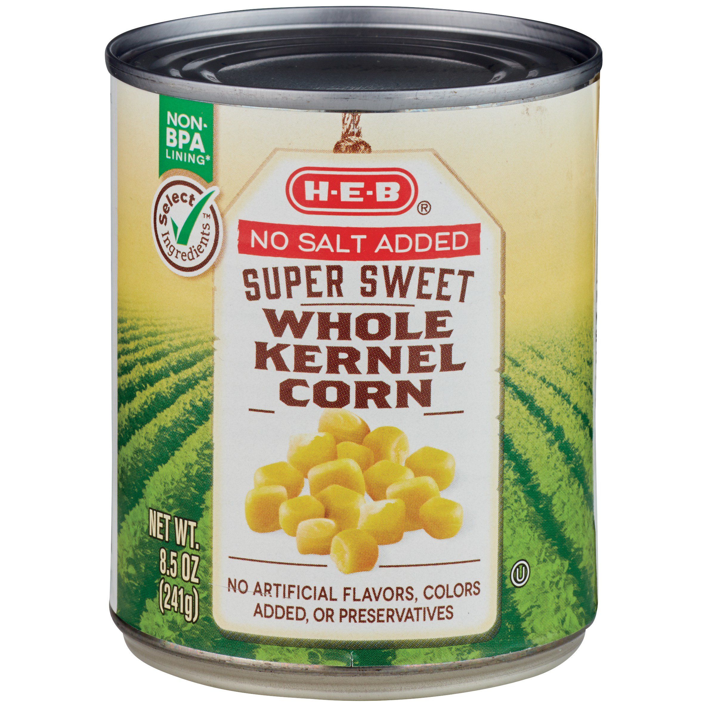 H-E-B No Salt Added Super Sweet Whole Kernel Corn - Shop Corn At H-E-B