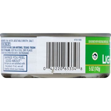 Hill Country Fare Chunk Light Tuna in Water, 5 oz