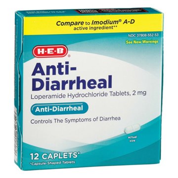 H-E-B Anti-Diarrheal Caplets, 12 ct