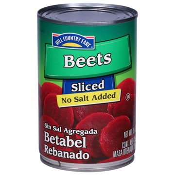 Hill Country Fare No Salt Added Sliced Beets, 15 oz