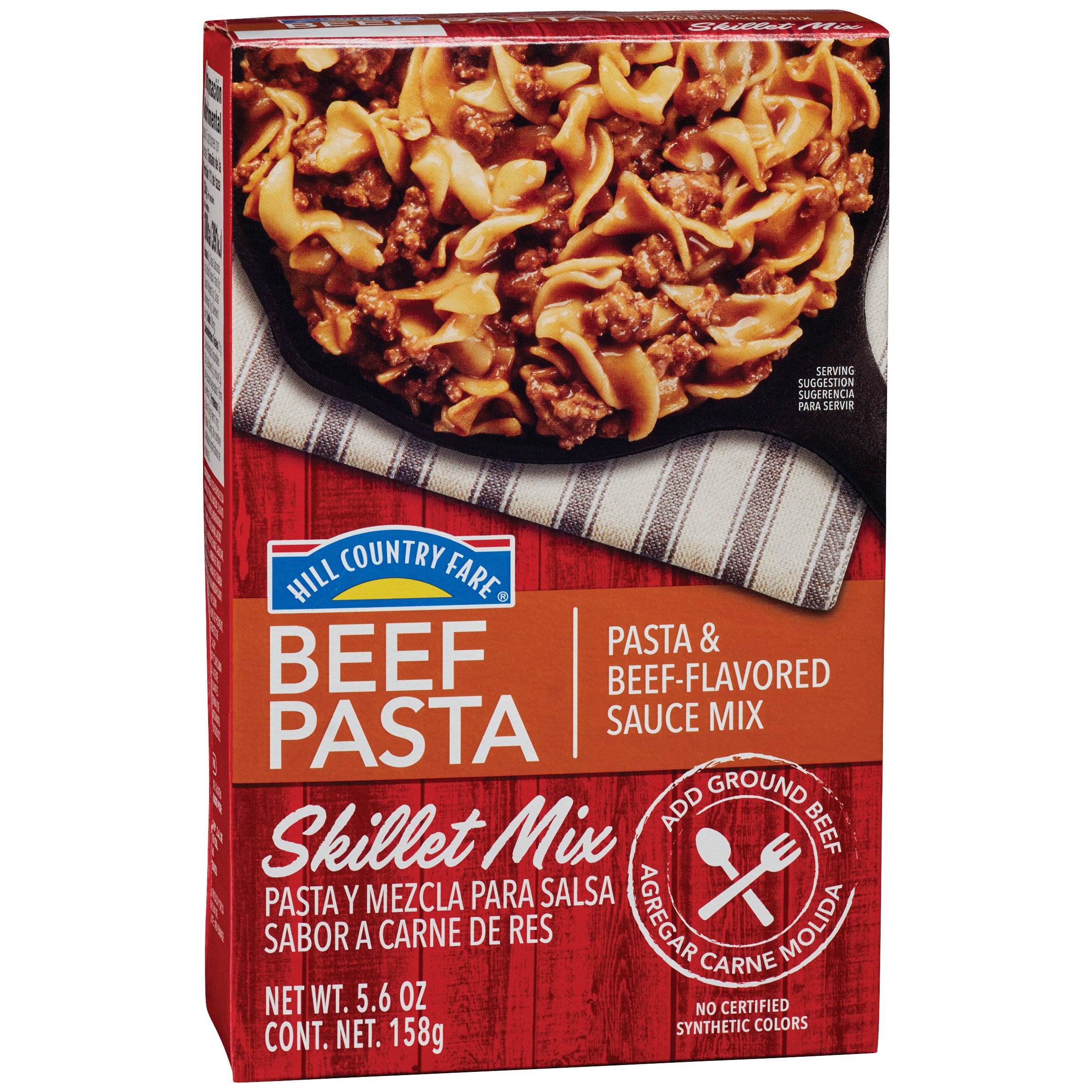 Hill Country Fare Beef Pasta Skillet Mix - Shop Pantry Meals At H-E-B