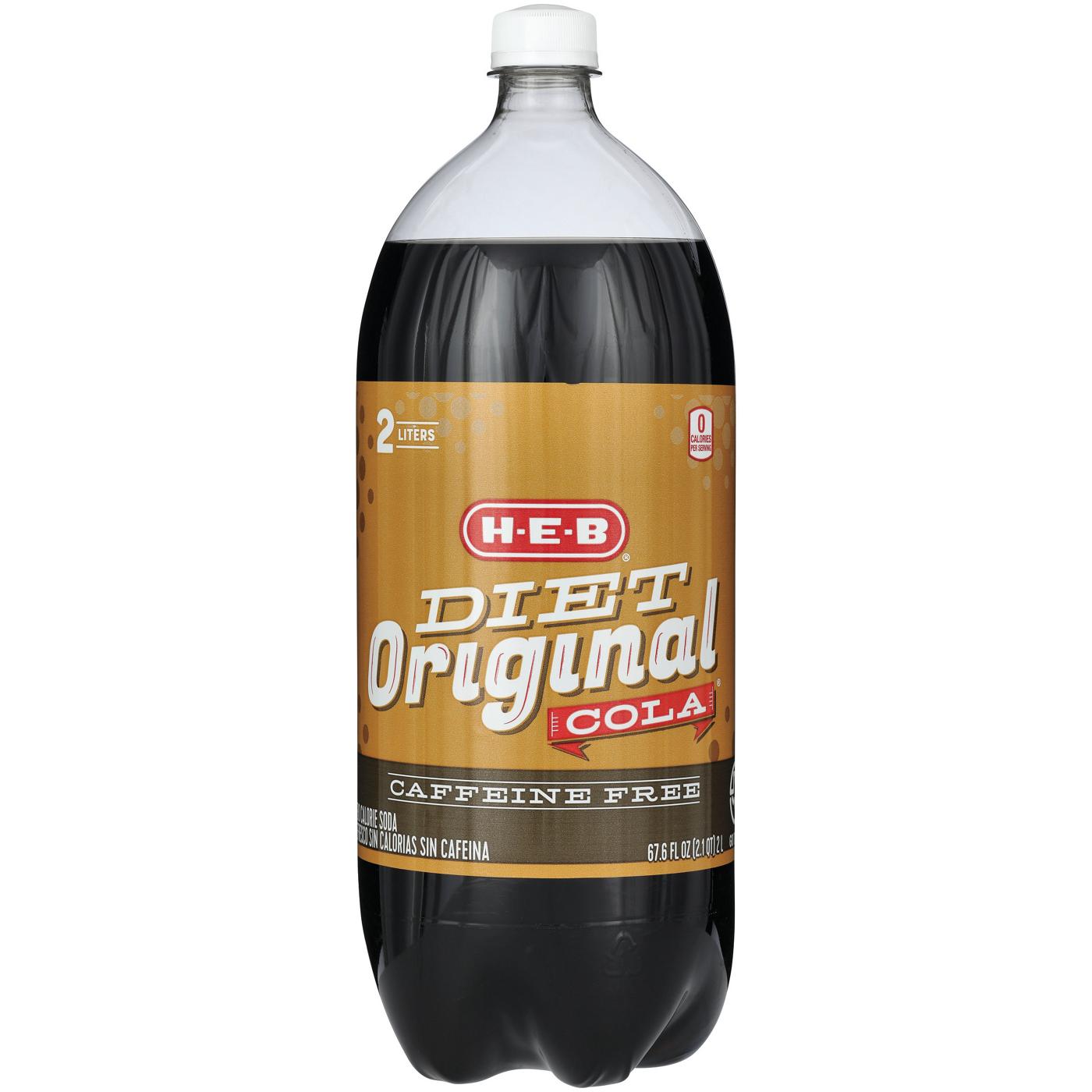 H-E-B Caffeine-Free Diet Original Cola Soda; image 2 of 2