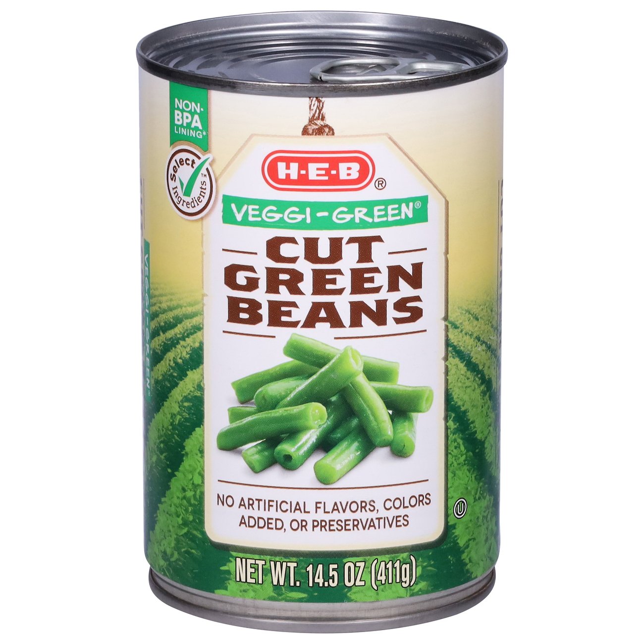 H-E-B Select Ingredients Veggi-Green Cut Green Beans - Shop Canned ...