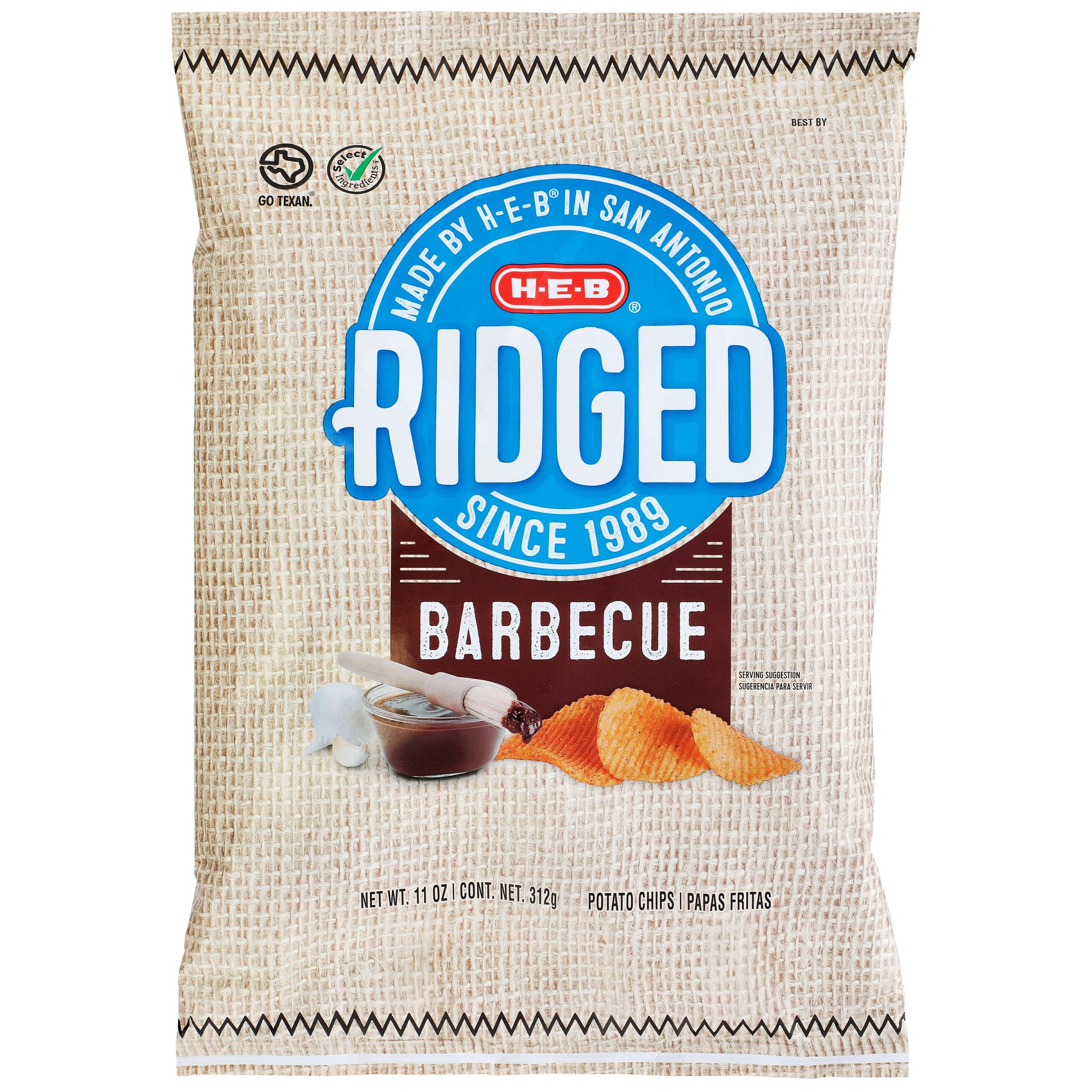 HEB Ridged Barbeque Potato Chips Shop Chips at HEB
