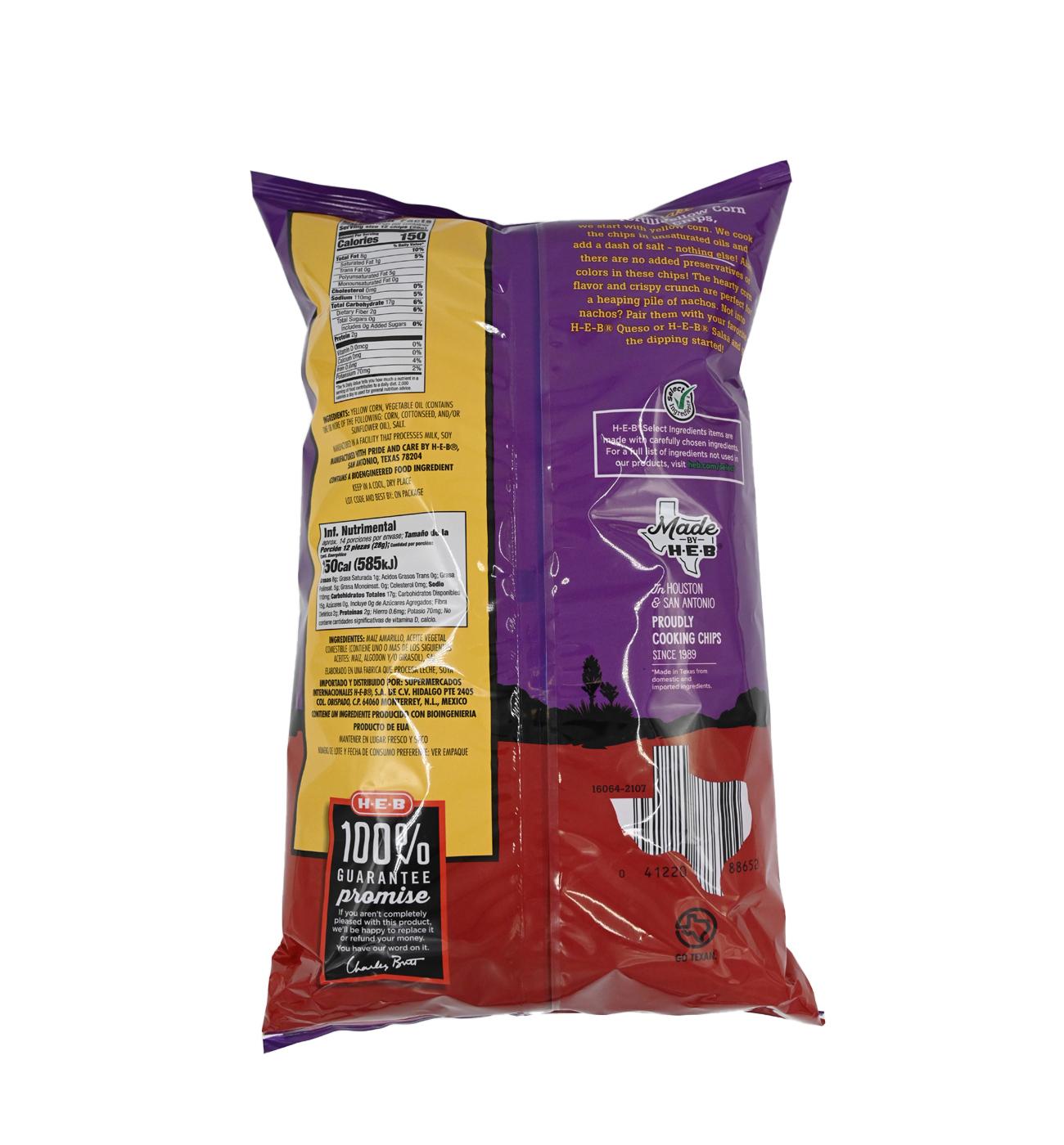 H-E-B Round Yellow Corn Tortilla Chips; image 2 of 2