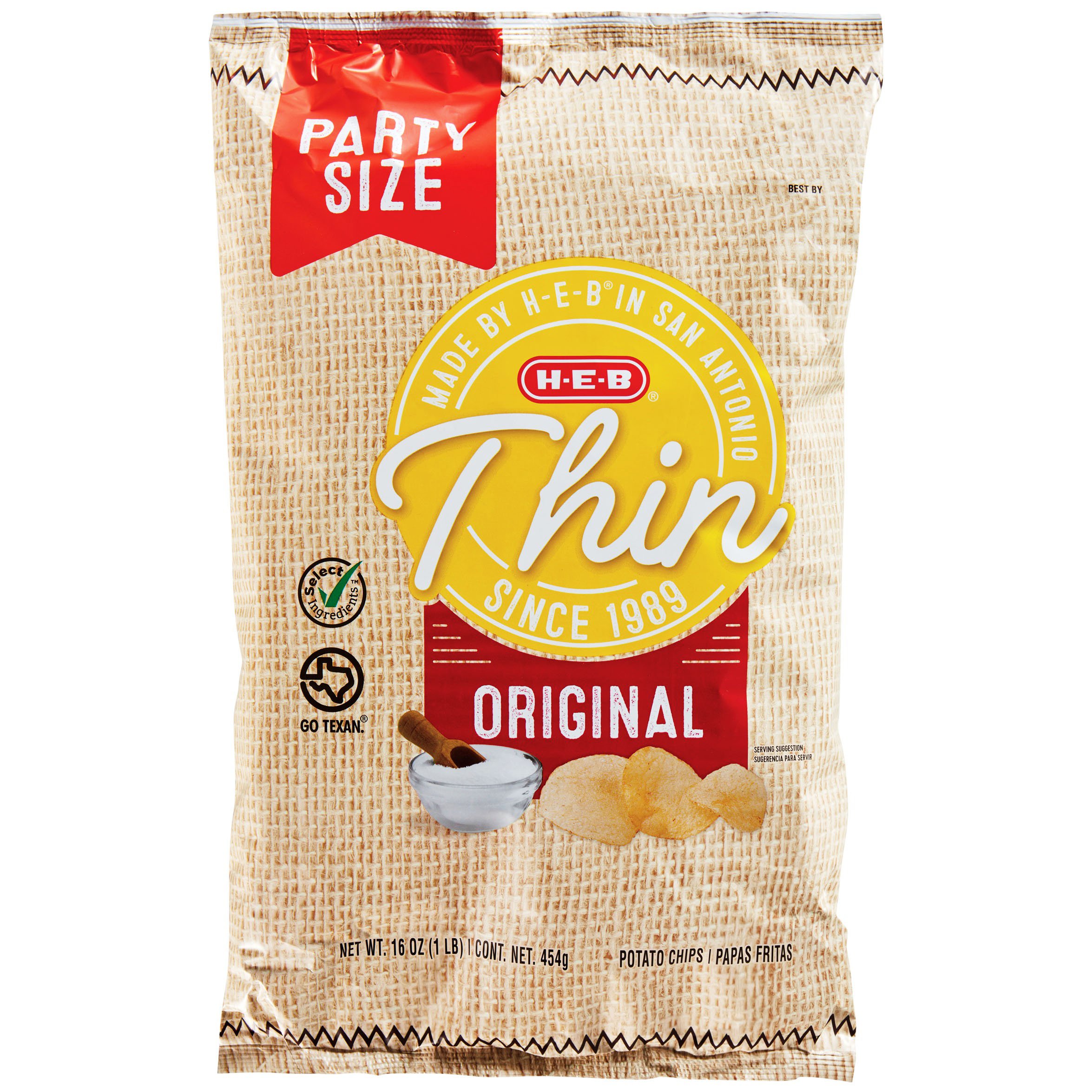 H-E-B Thin Original Potato Chips Party Size - Shop Chips At H-E-B