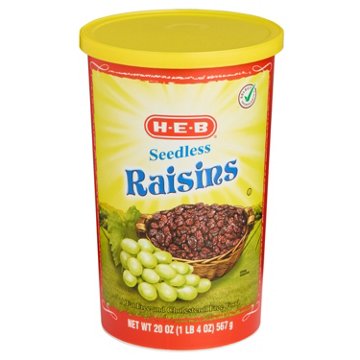 H-E-B Seedless Raisins, 20 oz
