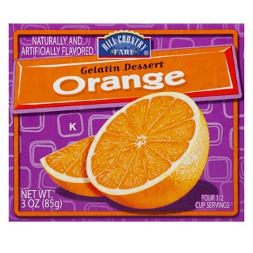 Hill Country Fare Orange Gelatin Dessert Mix, 3 oz