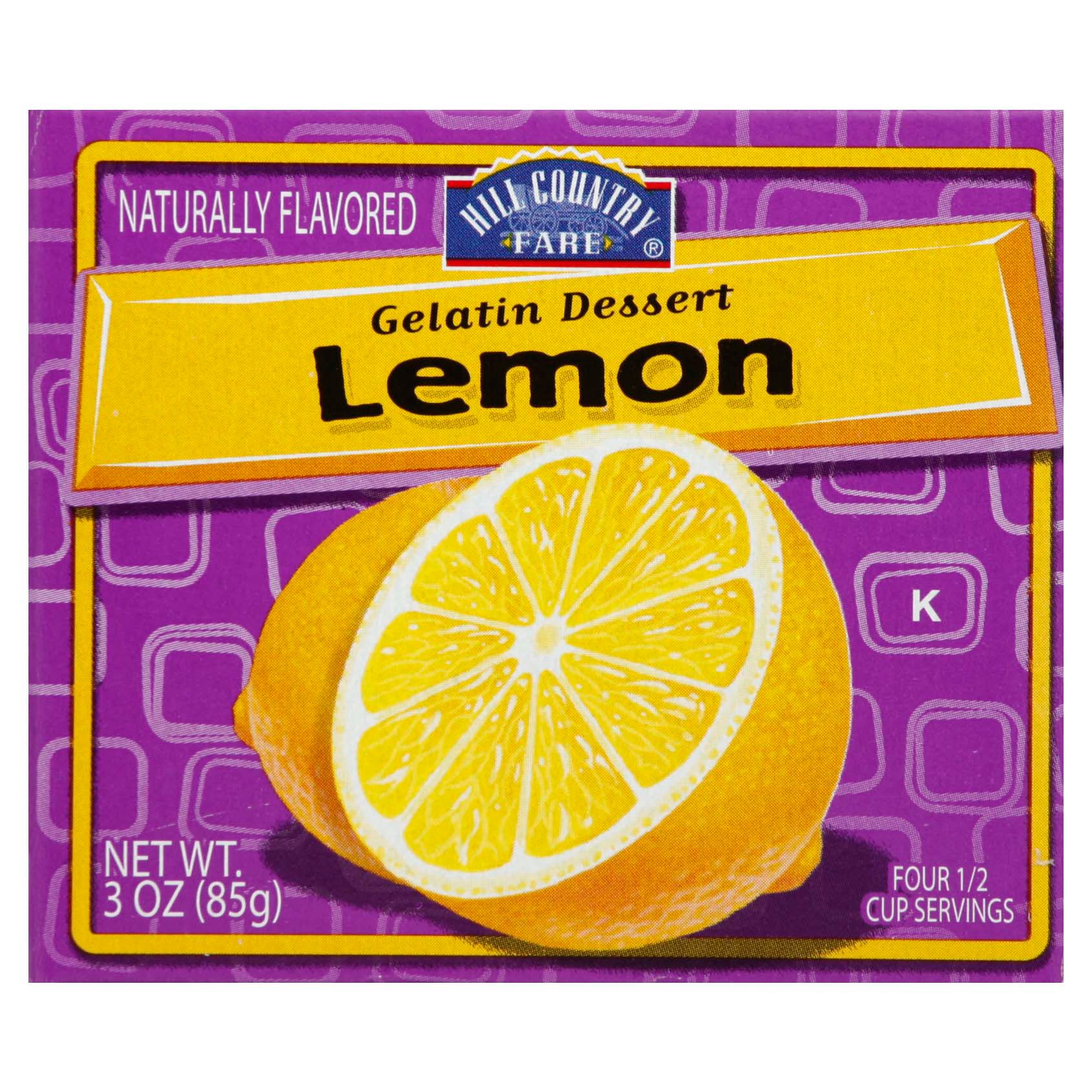 Hill Country Fare Lemon Gelatin Dessert Mix Shop Baking Ingredients