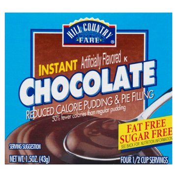 Hill Country Fare Sugar Free Chocolate Instant Pudding Mix, 1.5 oz