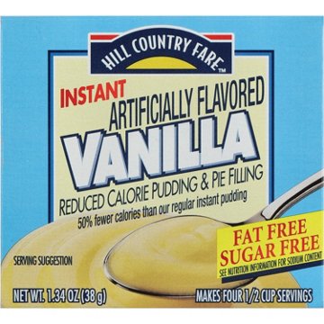 Hill Country Fare Sugar Free Instant Vanilla Pudding Mix, 1.34 oz
