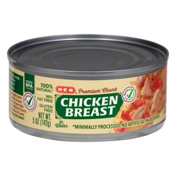 H-E-B Premium Chunk Chicken Breast in Water, 5 oz