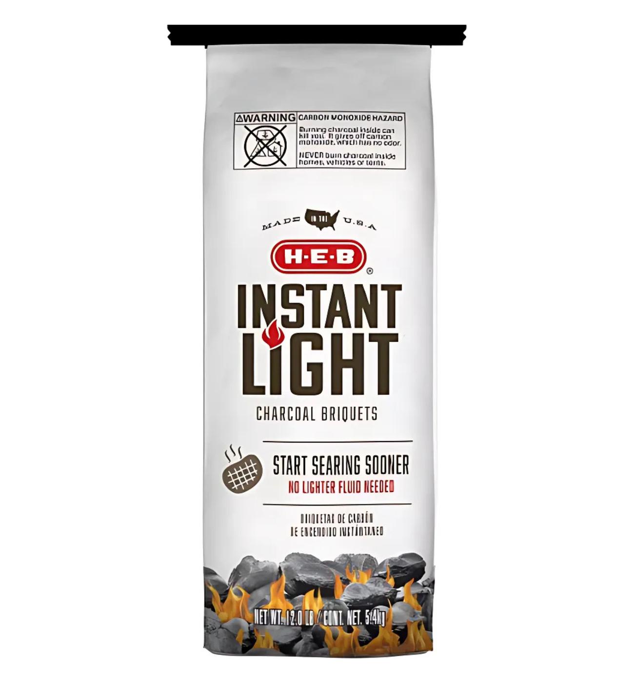 H-E-B Instant Light Charcoal Briquets; image 1 of 3