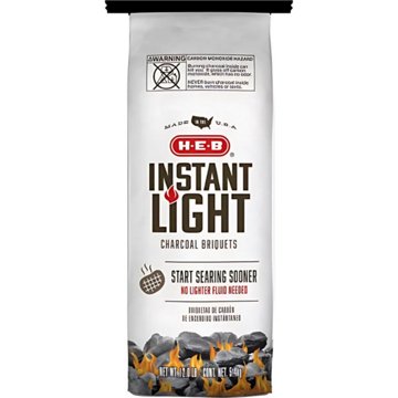 H-E-B Instant Light Charcoal Briquets, 12 lb